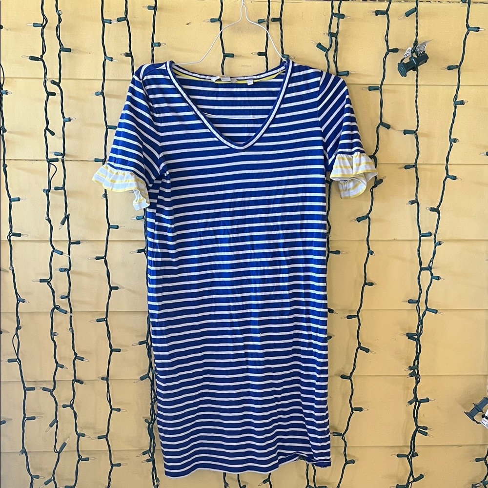 Boden Striped dress with Navy and White